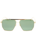 Bottega Veneta Eyewear Men's BV1012S Sunglasses in Gold/Green