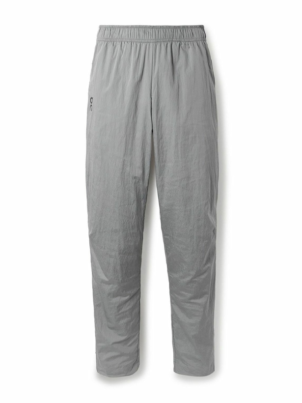 Photo: ON - Court Tapered Crinkled-Shell Trousers - Gray