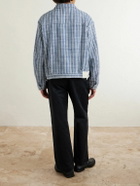 Story mfg. - Sundae Checked Cotton Jacket - Blue