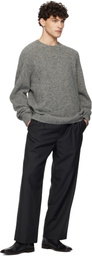 YLÈVE Gray Brushed Wool Sweater