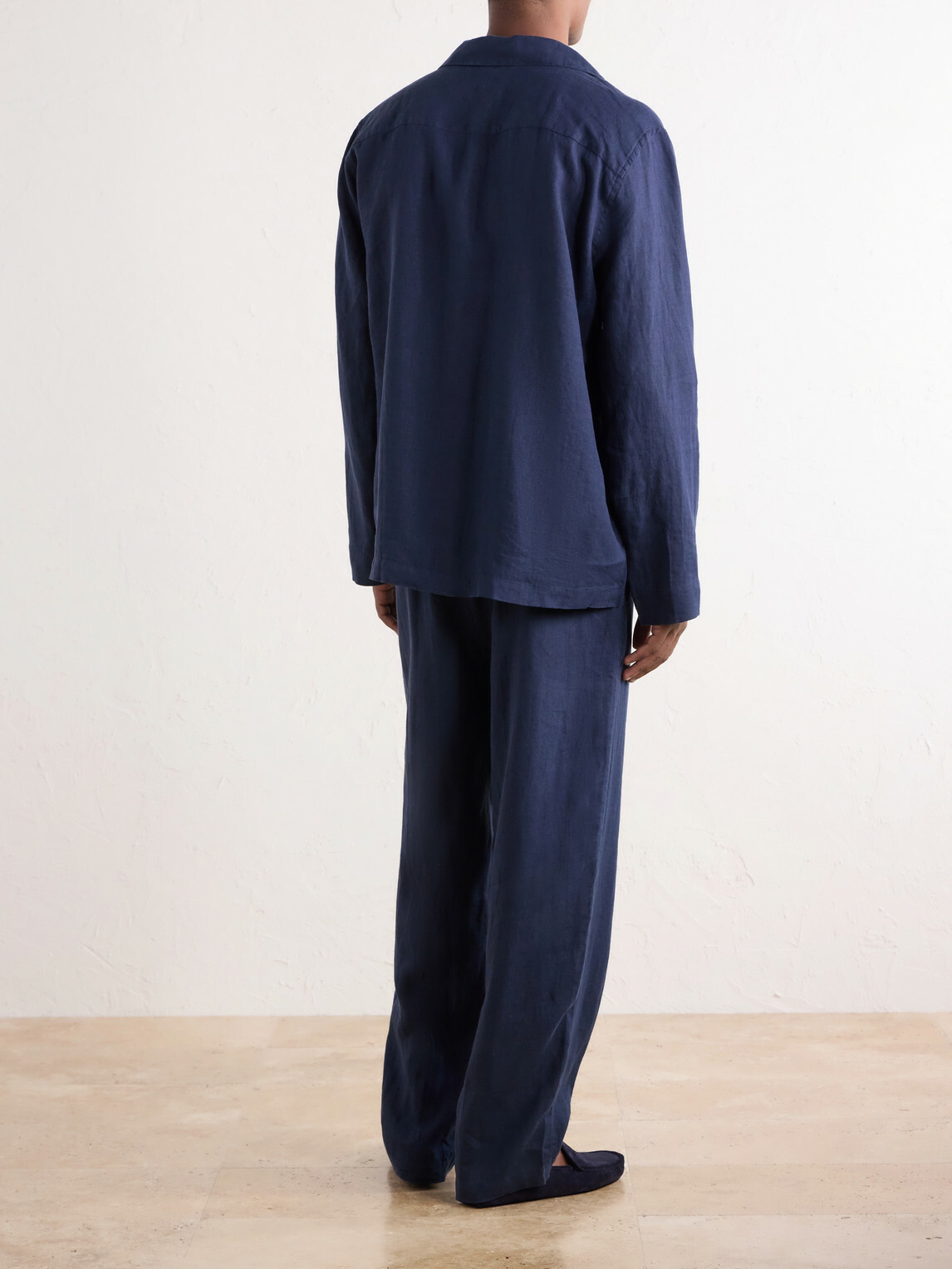 Derek Rose - Sicily 1 Linen-Canvas Pyjama Set - Blue