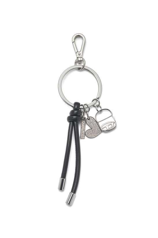 Photo: Diesel Keyring charm with heart and bag pendants - Charms and Keyrings Womens in Silver