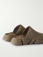 Balenciaga - Speed 2.0 Logo-Print Stretch-Knit Slides - Brown
