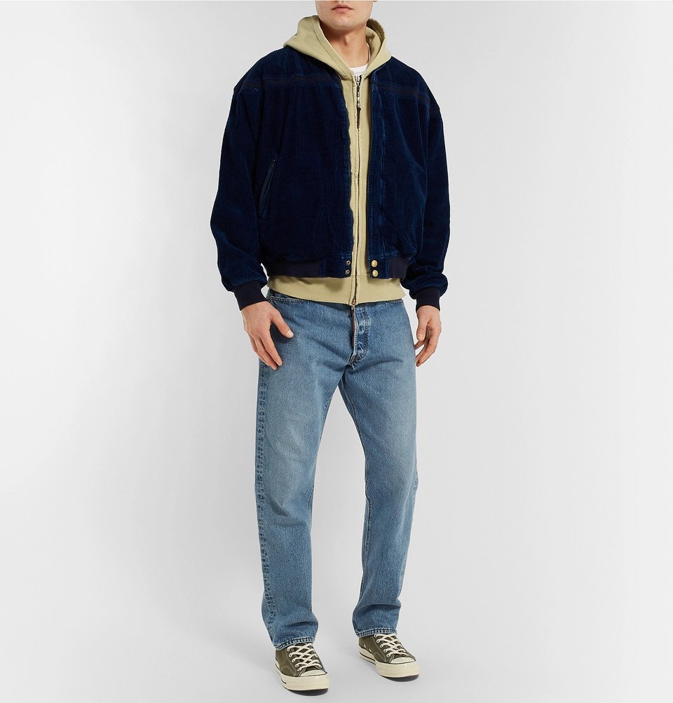 Remi Relief - Distressed Loopback Cotton-Jersey Zip-Up