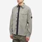 C.P. Company Men's Cord Arm Lens Overshirt in Titanium