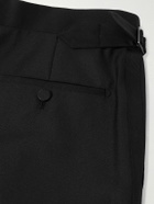 Kingsman - Straight-Leg Grosgrain-Trimmed Wool Tuxedo Trousers - Black