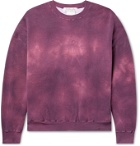 Remi Relief - Oversized Tie-Dyed Fleece-Back Cotton-Blend Jersey Sweatshirt - Purple
