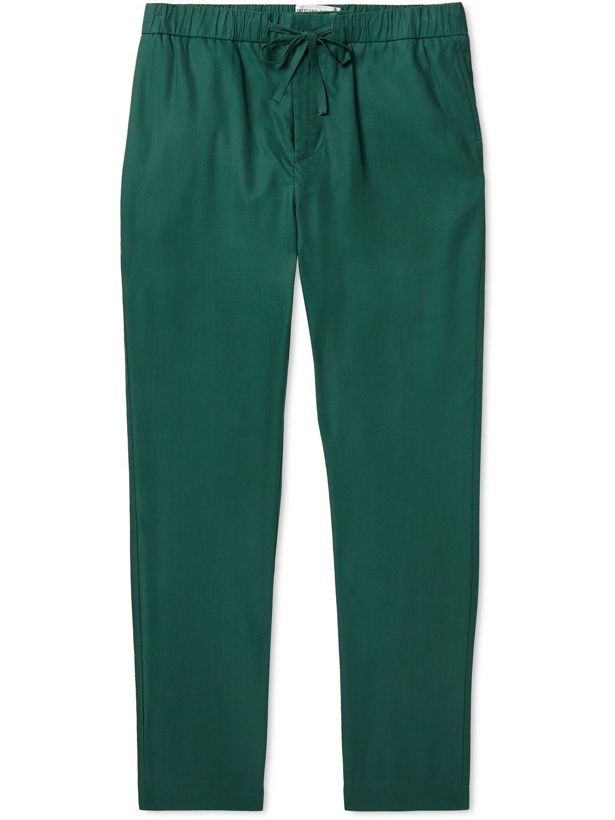 Photo: Frescobol Carioca - Oscar Straight-Leg TENCEL Drawstring Trousers - Green