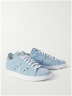 Kiton - Embroidered Suede Sneakers - Blue