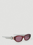 Swipe 2 Oval Sunglasses in Red