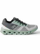 ON - Cloudrunner Rubber-Trimmed Mesh Running Sneakers - Gray