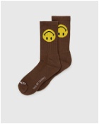 Market Smiley Upside Down Socks Brown - Mens - Socks