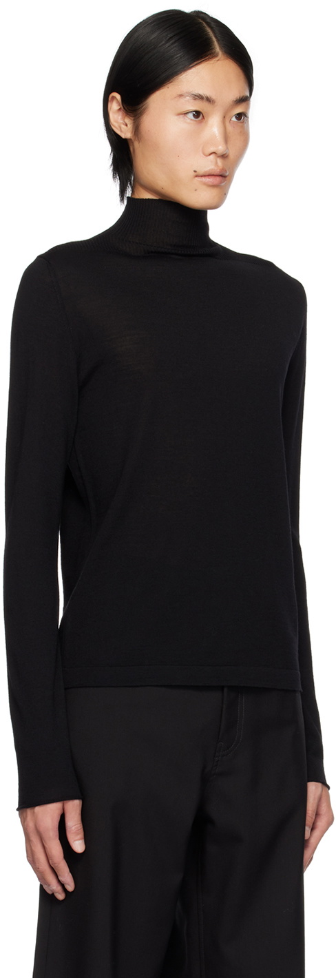 Marni Black Embroidered Turtleneck Marni