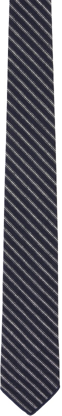 Photo: Engineered Garments Navy Stripe Tie