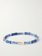 Luis Morais - 14-Karat Gold Lapis Lazuli Beaded Bracelet