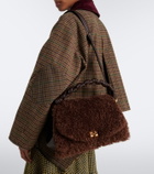 Ganni Very Bou teddy top-handle bag