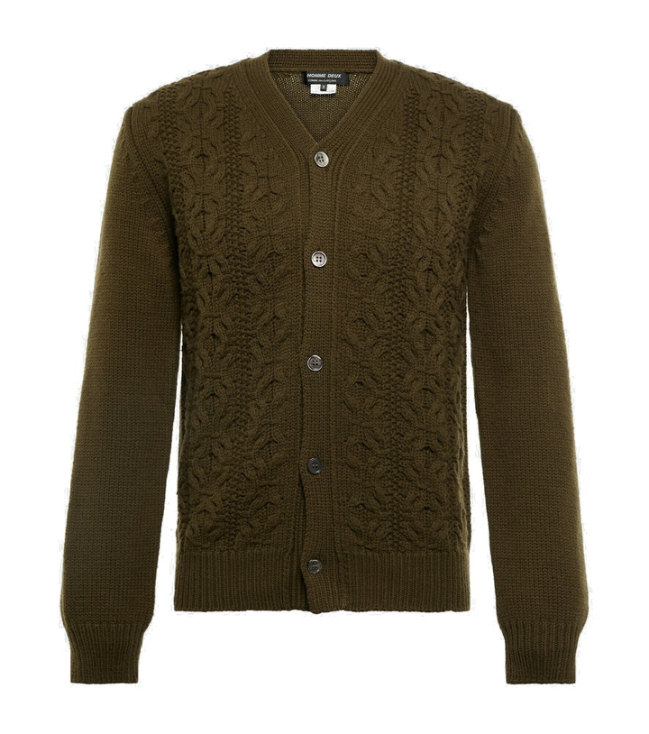 Photo: Comme des Garcons Homme Deux - Cable-knit wool cardigan