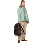 Polo Ralph Lauren Brown Pebbled Leather Backpack