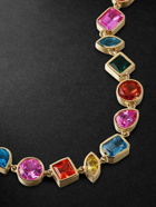 42 Suns - 14-Karat Gold Rainbow Sapphire Tennis Necklace