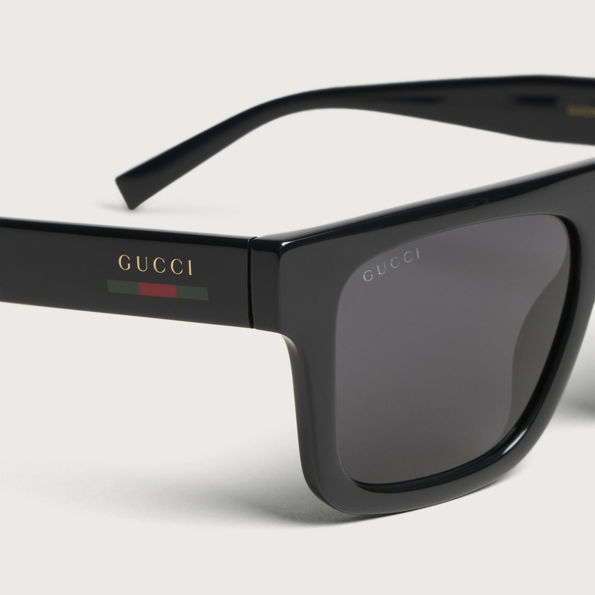 Gucci Men's GG2235S Web Stripe Sunglasses in Black/Grey