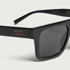 Gucci Men's GG2235S Web Stripe Sunglasses in Black/Grey