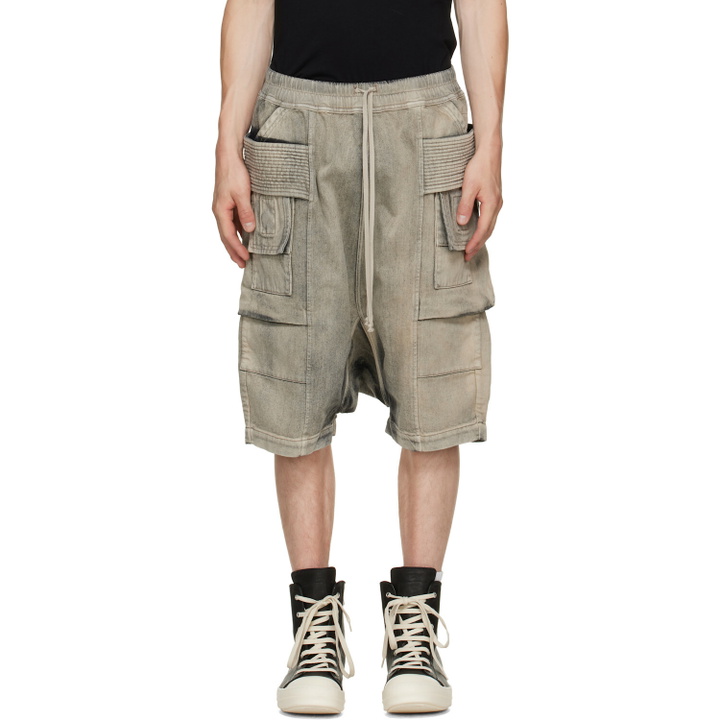 Photo: Rick Owens DRKSHDW Tan Tower Creatch Cargo Pods Shorts