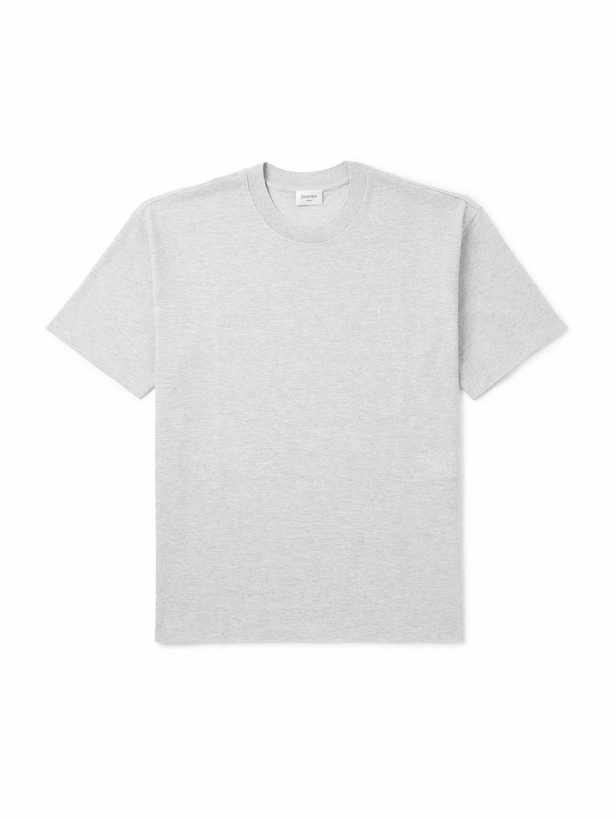Photo: SAINT LAURENT - Cotton-Blend Piqué T-Shirt - Gray