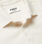 YMC - Curtis Herringbone Organic Cotton-Flannel Shirt - Neutrals