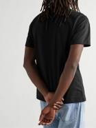 AMI PARIS - Logo-Embroidered Cotton-Jersey T-Shirt - Black