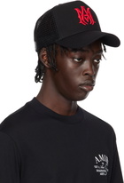 AMIRI Black & Red MA Logo Trucker Cap