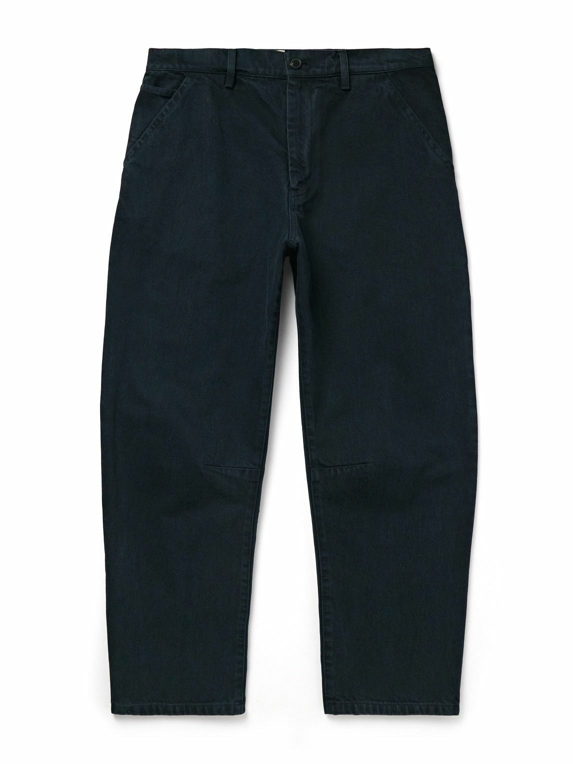 Nili Lotan - Emir Straight-Leg Cotton-Blend Twill Trousers - Blue