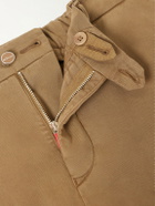 Kiton - Straight-Leg Lyocell-Blend Trousers - Brown
