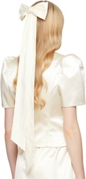 Sandy Liang SSENSE Exclusive Bridal Capsule Palermo Bow Barrette