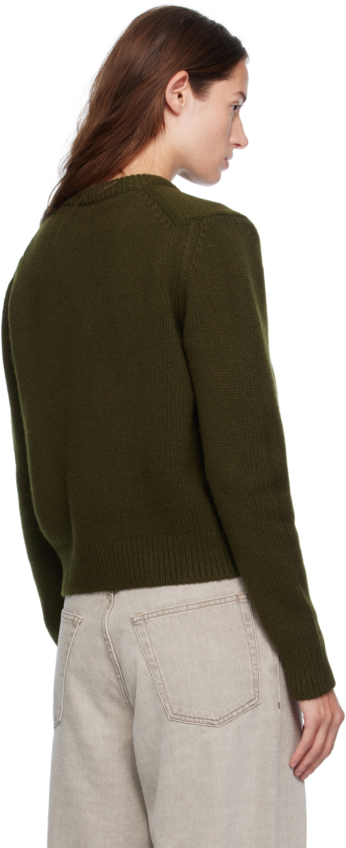 &Daughter Green Glenn V-Neck Sweater