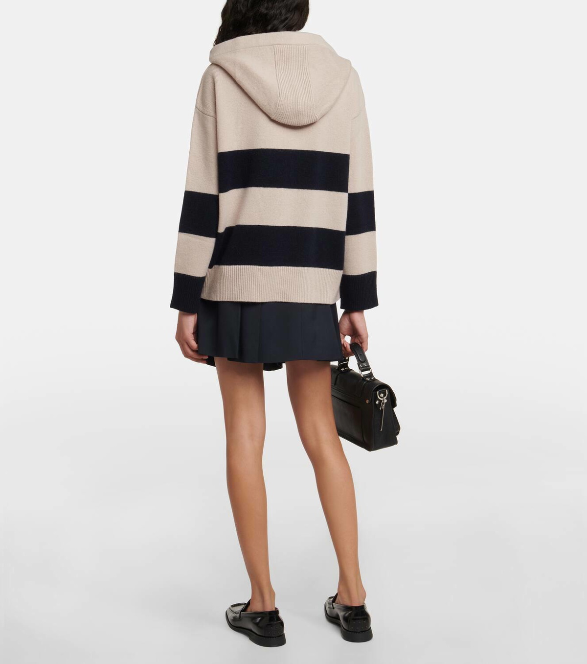 'S Max Mara Striped wool and cashmere hoodie