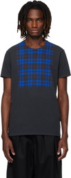 Maison Margiela Gray Cotton Check Panel T-shirt