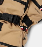 Moncler Leather-trimmed gloves