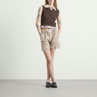 Charles Jeffrey Loverboy Women's Smart Cropped Vest in Brown/Beige Stripe