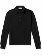 Save Khaki United - Fleece-Back Supima Cotton-Jersey Polo Shirt - Black