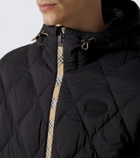 Burberry Burberry Check hooded quilted jacket