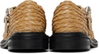 Moschino Beige Olivia Raffia Mary Jane Loafers