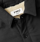 YMC - Pinklet Faux Shearling-Lined Cotton and Wool-Blend Crepe Jacket - Black