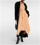 Stella McCartney Printed asymmetric silk midi dress