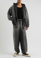 Maison mihara yasuhiro Sun Faded Like Distressed Cotton Sweatshirt Black