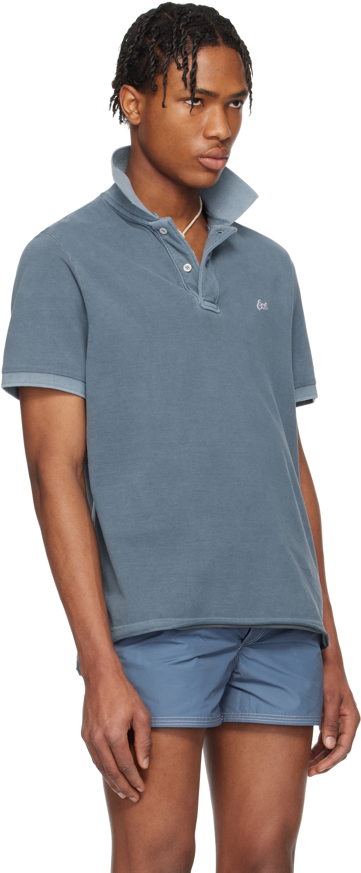 ERL Blue 'ERL' Polo ERL