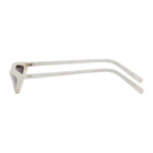 George Keburia White Micro Cat-Eye Sunglasses