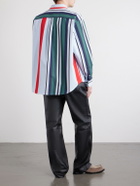 LOEWE - Anagram-Embroidered Striped Cotton-Twill Shirt - Multi