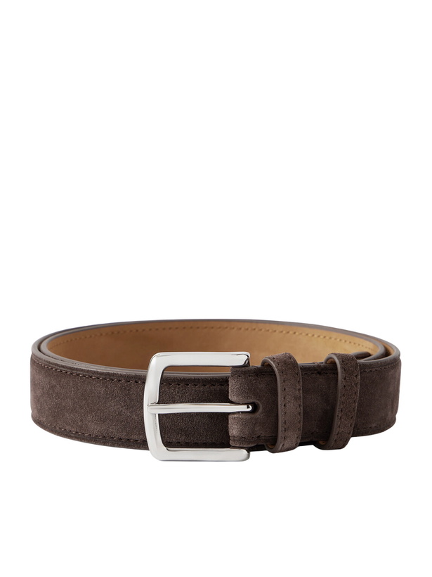 Photo: George Cleverley - 3cm Suede Belt - Brown