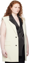 Jean Paul Gaultier SSENSE Exclusive Off-White 'The Sleeveless Vanilla Suit' Vest