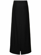 VICTORIA BECKHAM Tailored Wool Blend Maxi Skirt